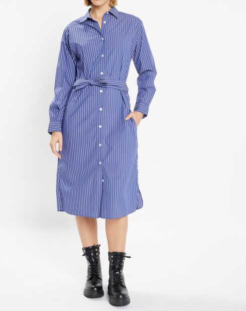 Robe Alix rayée blanc/bleu