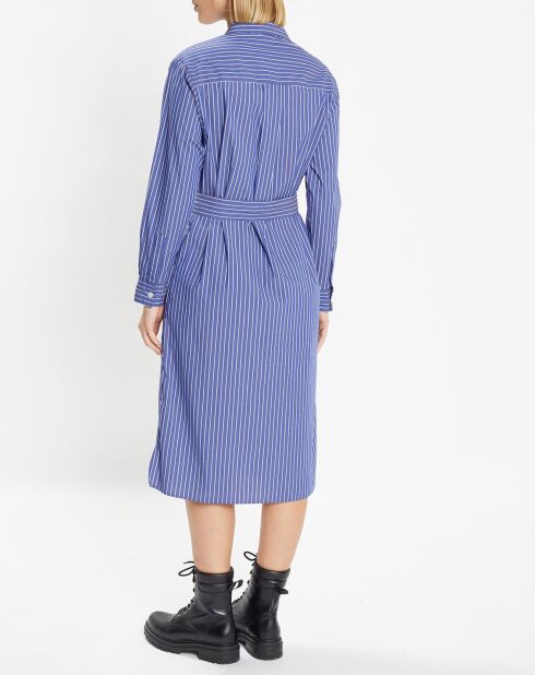 Robe Alix rayée blanc/bleu