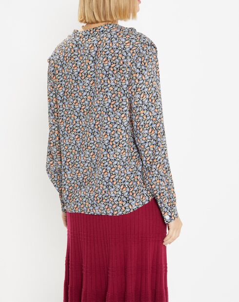 Top Bruce imprimé fleurs noir