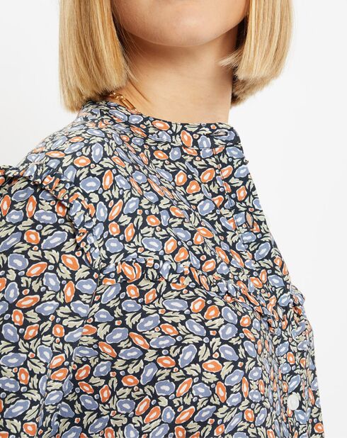 Top Bruce imprimé fleurs noir
