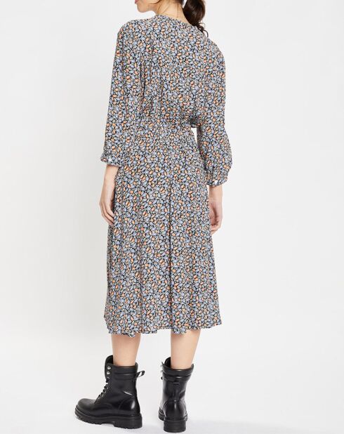 Betty zwarte jurk met bloemenprint