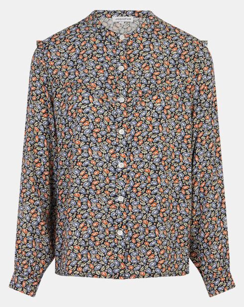 Top Bruce imprimé fleurs noir