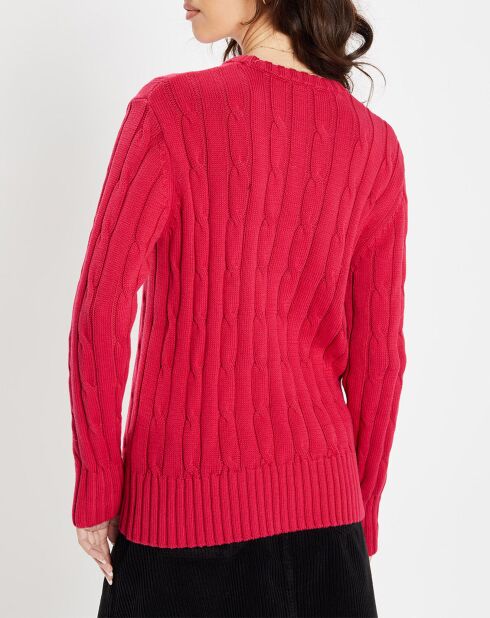 Pull 100% Coton bioologique Bong rose foncé