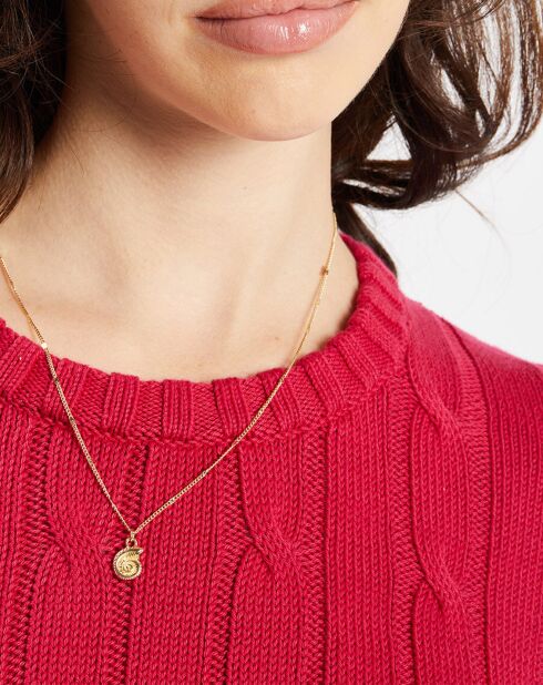 Pull 100% Coton bioologique Bong rose foncé