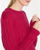Pull 100% Coton bioologique Bong rose foncé
