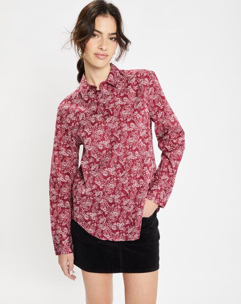 Chemise 100% Coton biologique Blush rouge moyen
