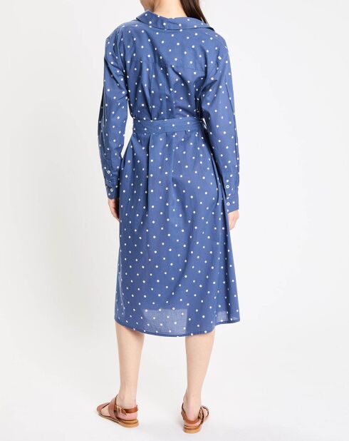 Robe Ramelia indigo bleu/écru