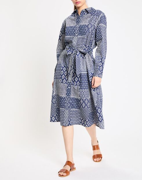 Robe Ramelia indigo/blanc