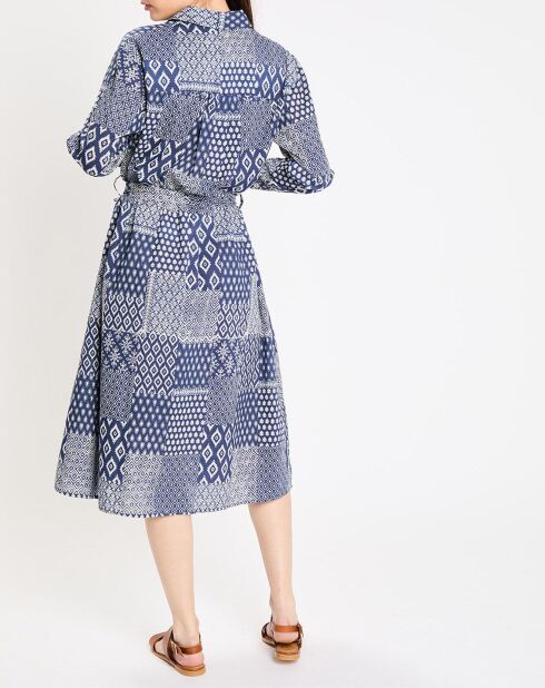 Robe Ramelia indigo/blanc