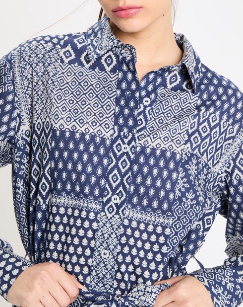 Robe Ramelia indigo/blanc