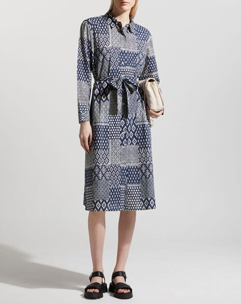 Robe Ramelia indigo/blanc