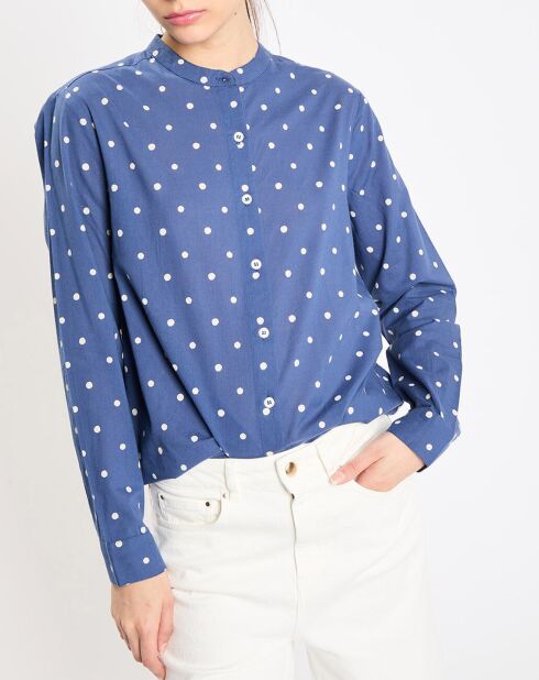 Chemise Radja indigo bleu/écru