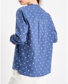 Chemise Radja indigo bleu/écru