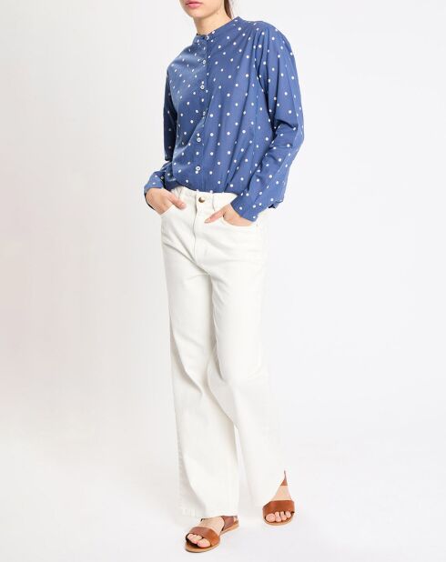 Chemise Radja indigo bleu/écru