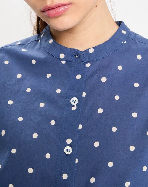 Chemise Radja indigo bleu/écru