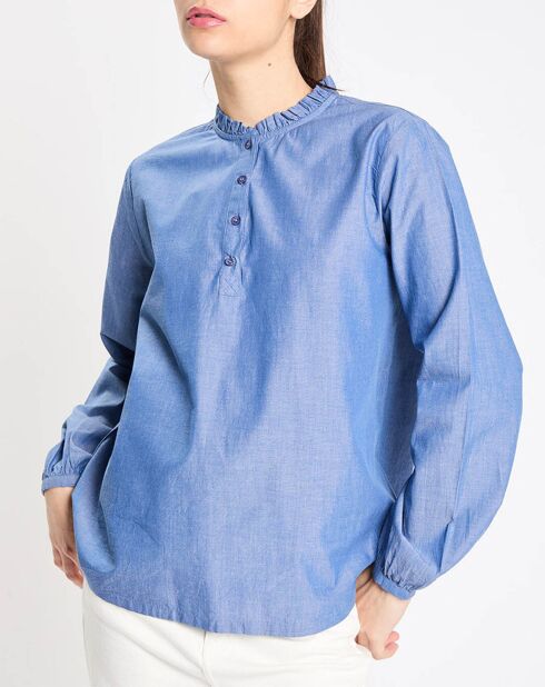 Top Rill chambray bleu