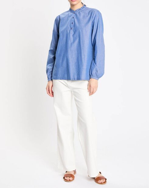 Top Rill chambray bleu