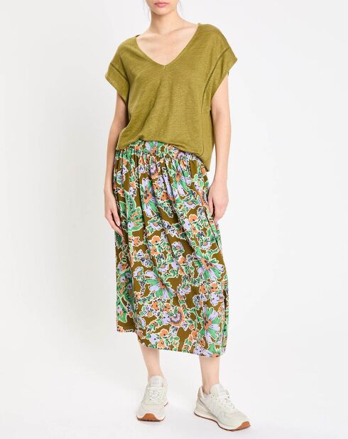 Jupe Rocha print fleurs multicolore