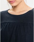 T-Shirt 100% Lin Riko bleu marine