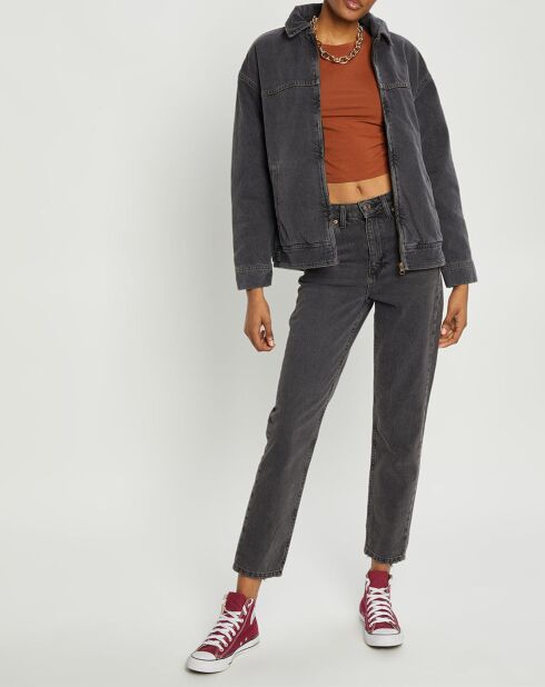 Veste en Jean Marlow zippée noire