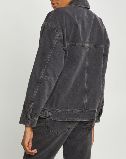 Veste en Jean Marlow zippée noire