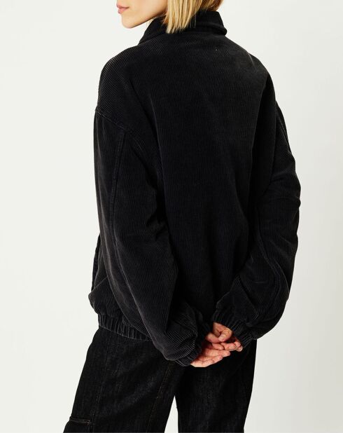 Blouson en Velours côtelé Corduroy Harrington noir