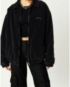 Blouson en Velours côtelé Corduroy Harrington noir
