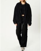 Blouson en Velours côtelé Corduroy Harrington noir