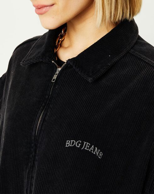 Blouson en Velours côtelé Corduroy Harrington noir