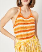 Débardeur en maille ajourée Eggie orange