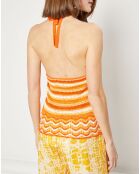 Débardeur en maille ajourée Eggie orange