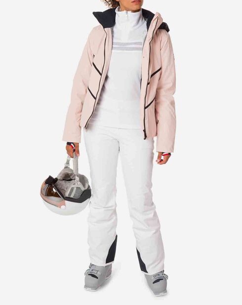 Veste de ski React Merino doublure Laine mélangée rose pâle