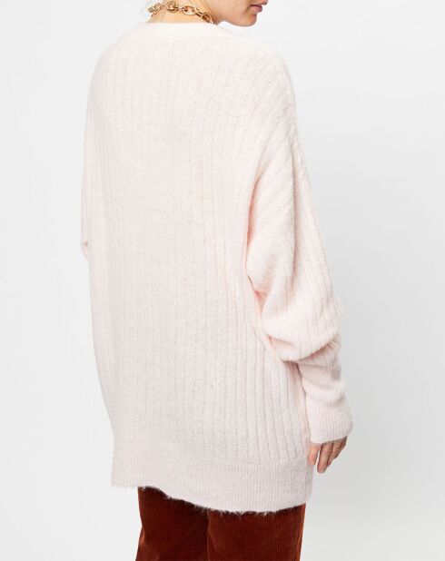 Pull en Alpaga & Laine mélangés Lemabillon macaron