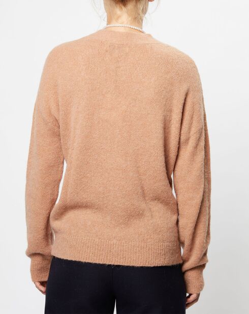 Pull en Alpaga & Laine mélangés Lavarenne biscuit