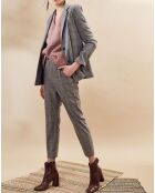 Veste en Laine mélangée Grepink à carreaux grise