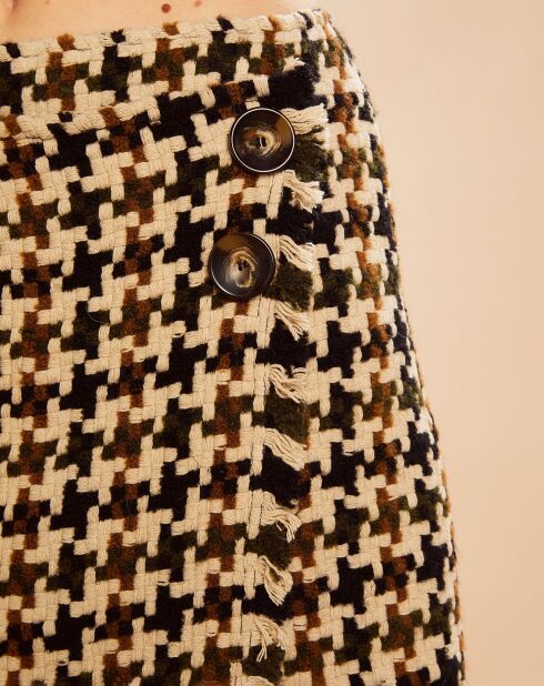 Jupe en Laine mélangée Titouan à carreaux multicolore