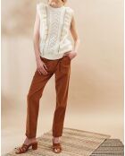 Pantalon en Velours fin Venus camel