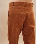 Pantalon en Velours fin Venus camel
