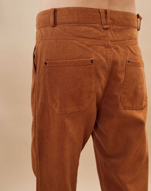 Pantalon en Velours fin Venus camel