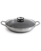 Plat à paëlla triplex avec couvercle blackcube - D.32 cm