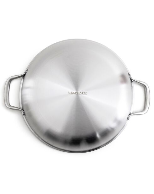 Plat à paëlla triplex avec couvercle blackcube - D.32 cm