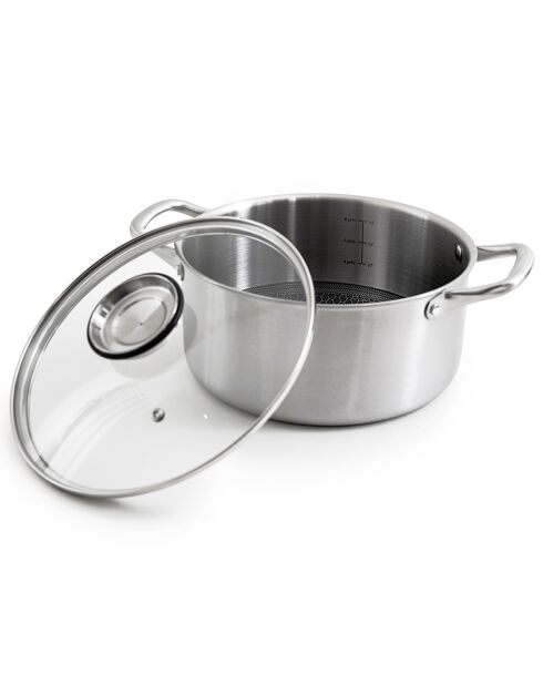 Marmite triplex avec couvercle blackcube - D.24 cm