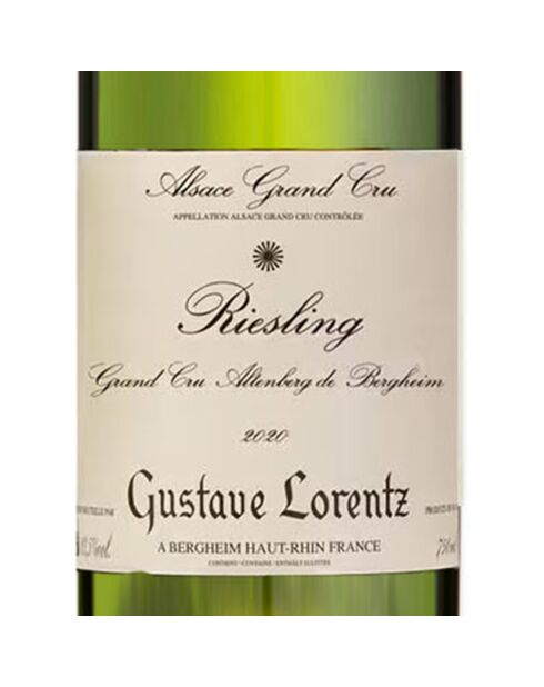 1 Alsace Riesling Grand Cru Altenberg 2020 Dom. Gustave Lorentz 75cl