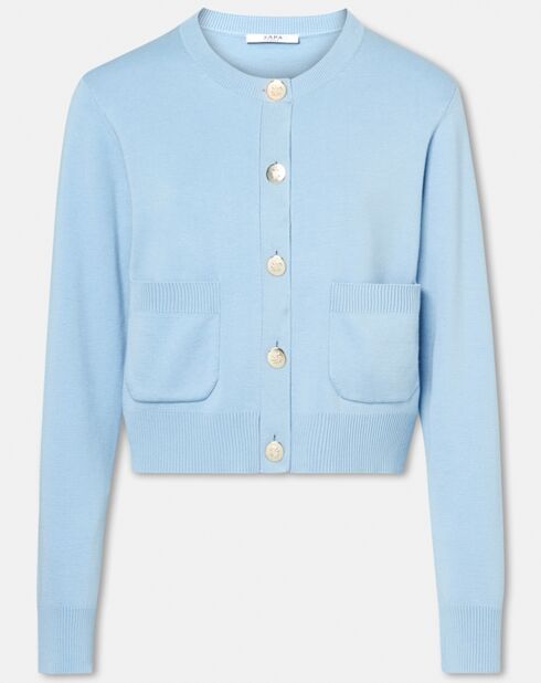Gilet Gwendoline bleu ciel
