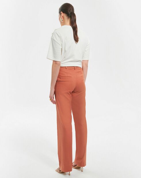 Pantalon en Coton & Lin Peete cognac