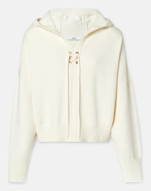 Pull en Laine & Coton Nicky ecru