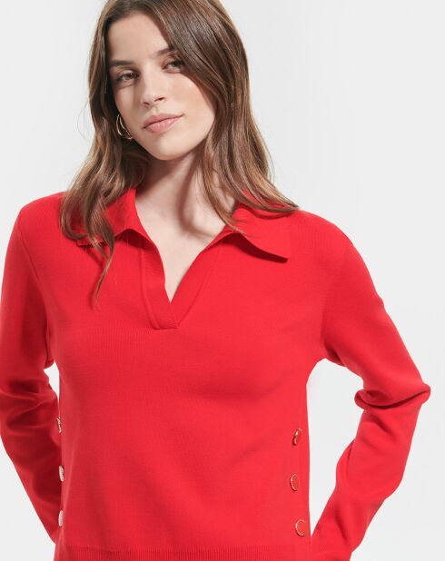 Pull Polo rouge