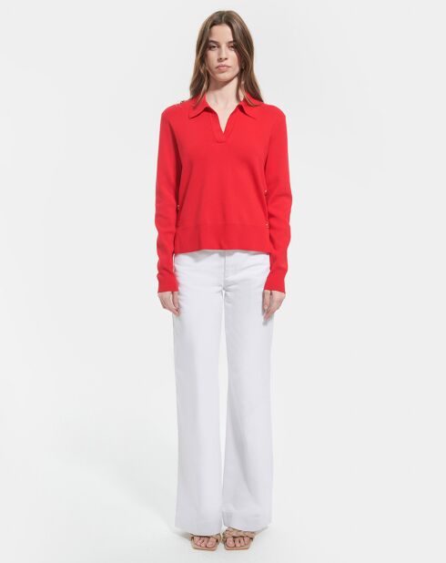 Pull Polo rouge