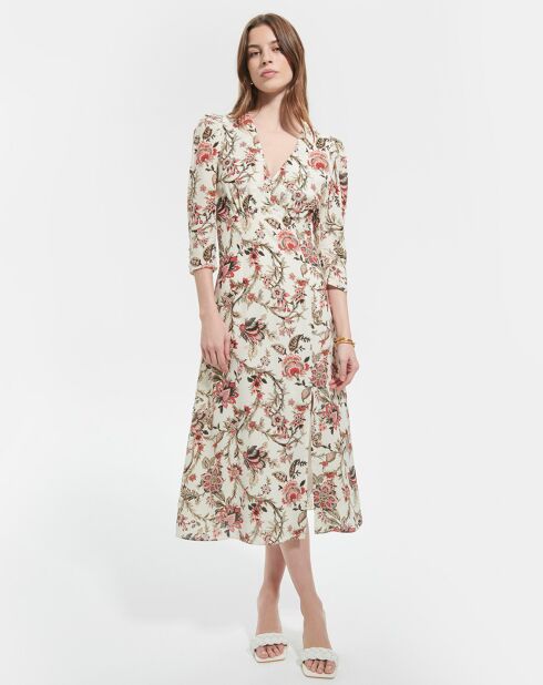 Robe en Soie mélangée Roanita imprimée