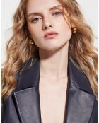 Blouson en Cuir d'Agneau Ventura nocturne